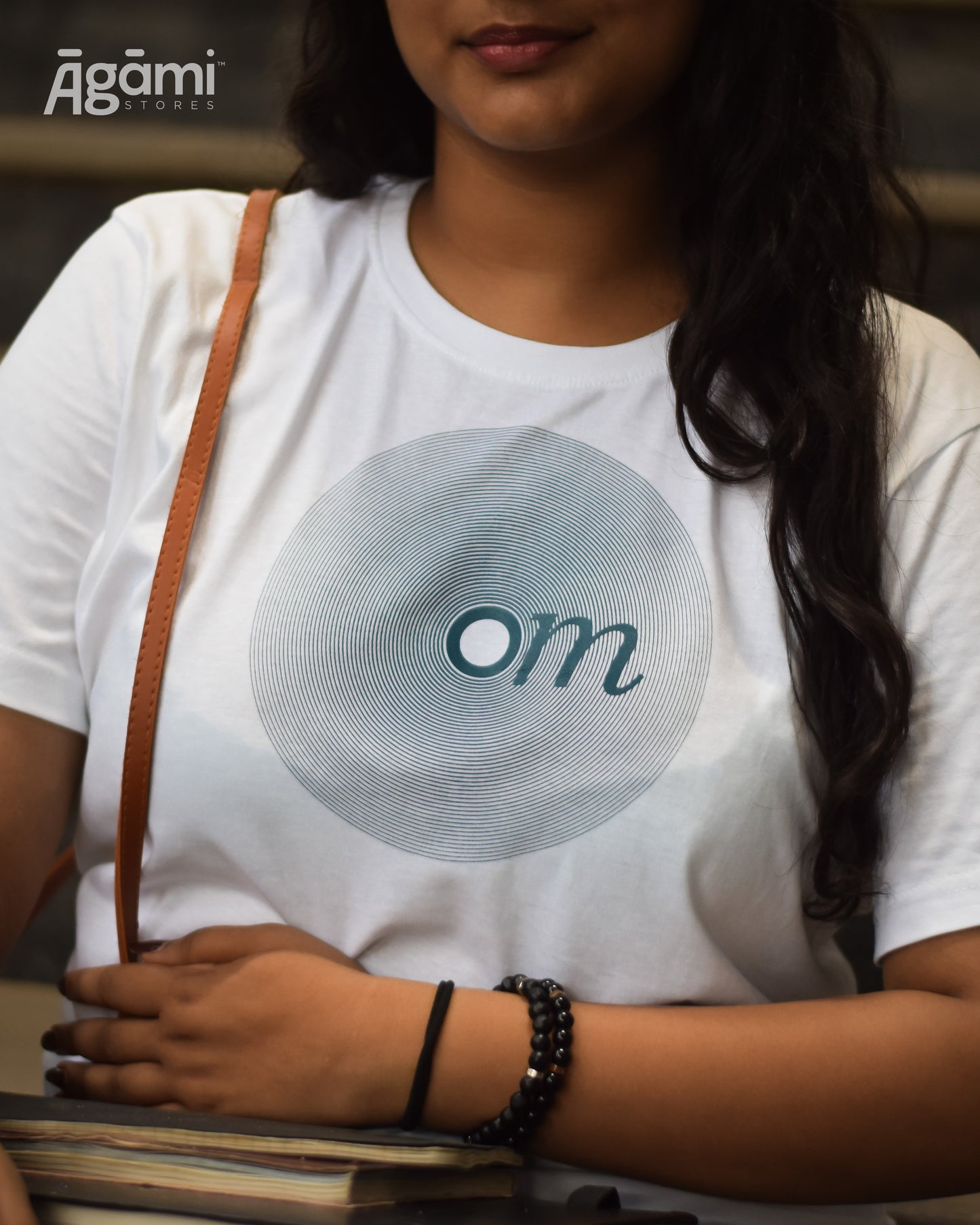 Om Vibes Tshirt - White | Regular Fit