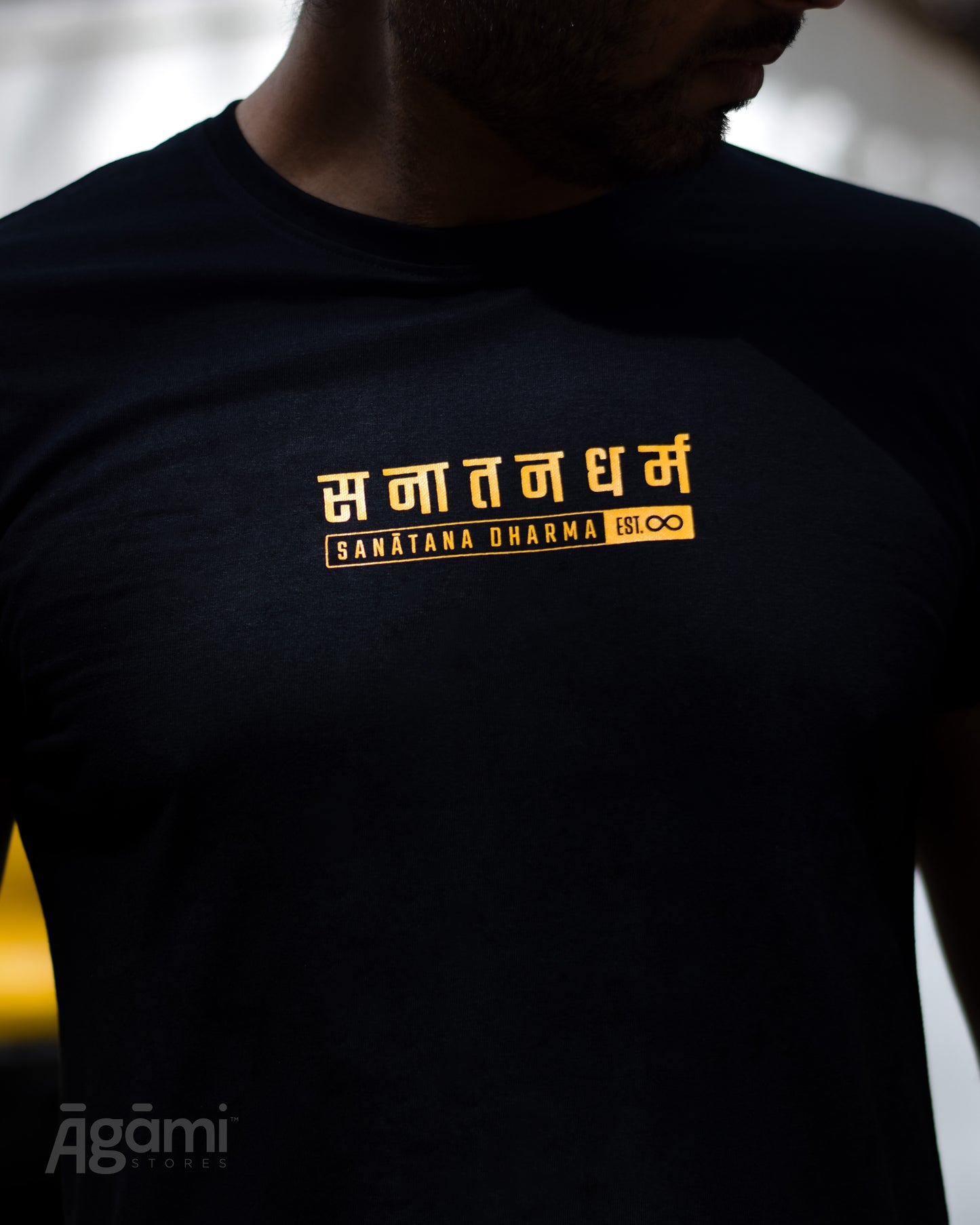 Classic Sanātana Dharma Tshirt - Black | Regular Fit