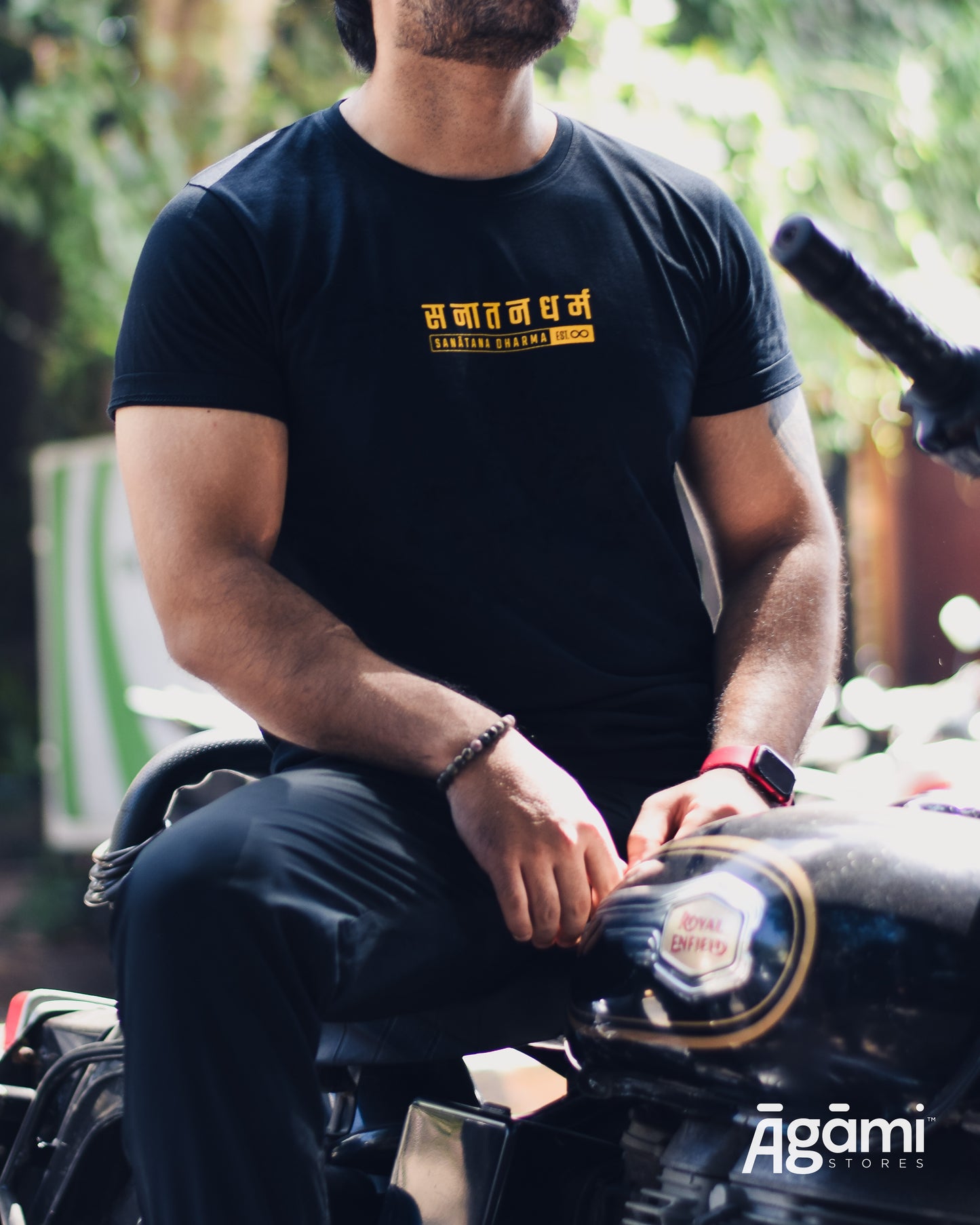 Classic Sanātana Dharma Tshirt - Black | Regular Fit