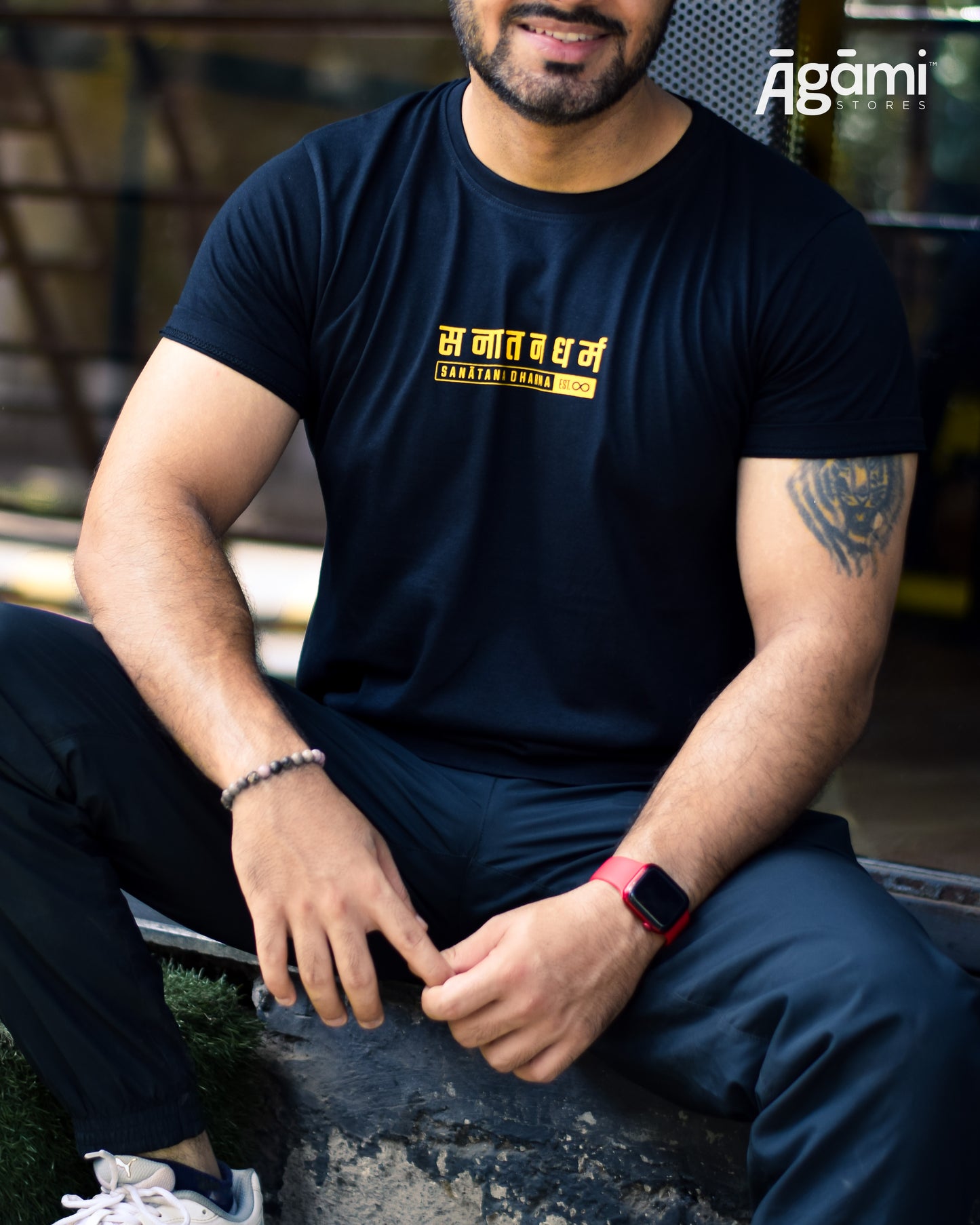 Classic Sanātana Dharma Tshirt - Black | Regular Fit