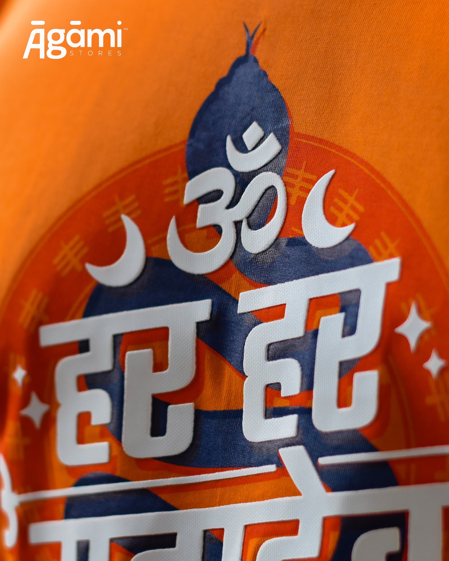 Har Har Mahadev Full Sleeves Tshirt - Orange | Regular Fit