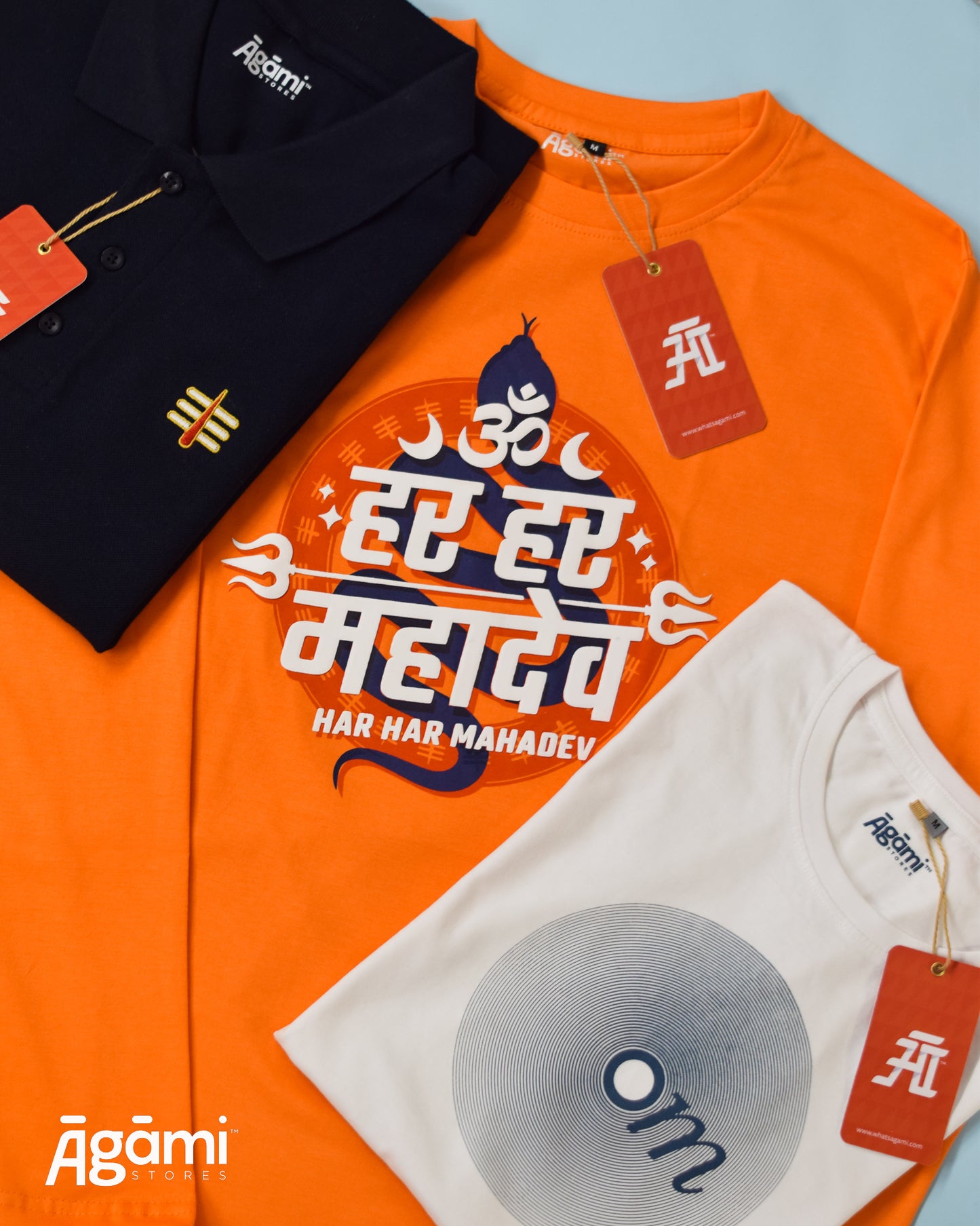 Shiva Pack of 3 T-Shirts | Polo Neck, Full Sleeve & Round Neck