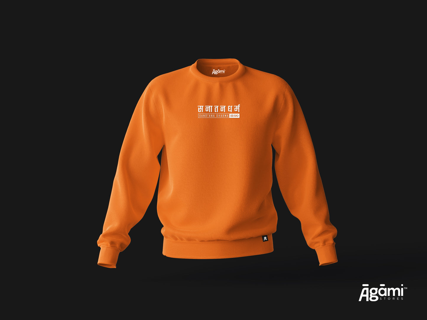 Classic Sanatana Dharma Sweatshirt | Orange