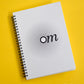 Om Vibes A5 Spiral Notebook | White