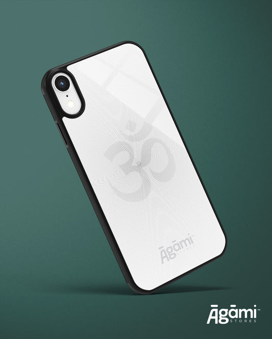 Om Vibes White | Premium Glass Phone Cover
