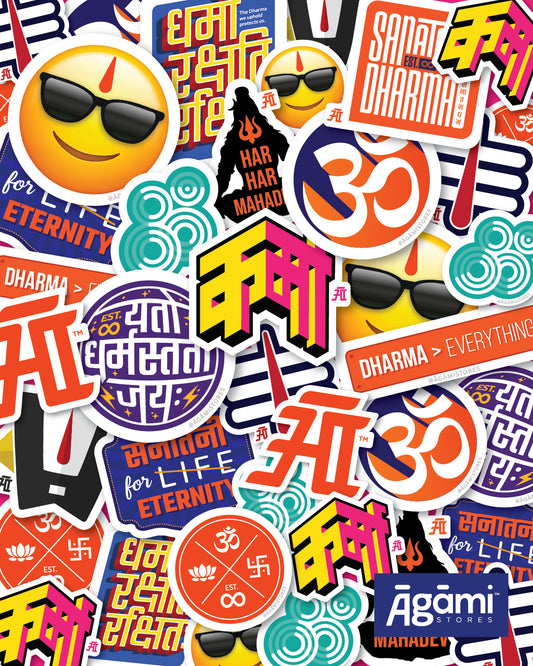 Pack of 30 Laptop & Mobile  stickers (Mixed Designs)