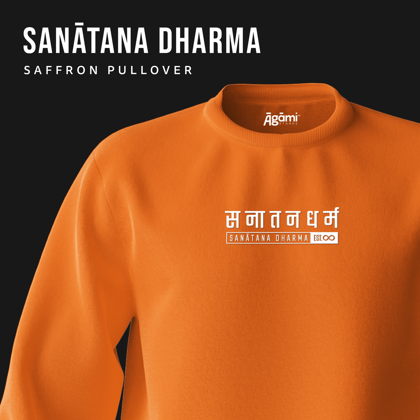 Classic Sanatana Dharma Sweatshirt | Orange