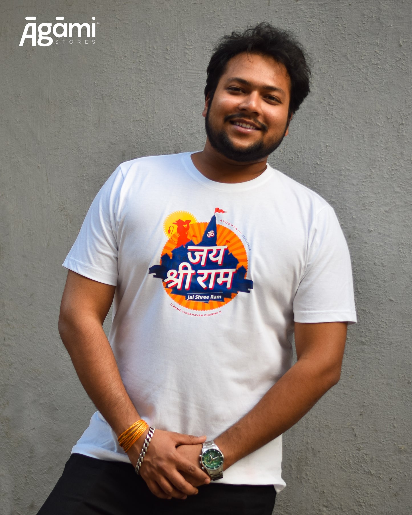 Jai Shree Ram T-shirt - Devanagari | White