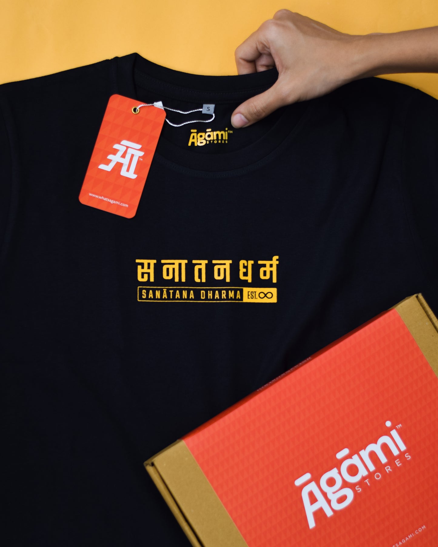 Classic Sanātana Dharma Tshirt - Black | Regular Fit