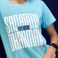 Pack of 2 Tshirts ( Sanatana Dharma - Aqua Blue | Regular Fit + Karma - Black | Oversized Fit)