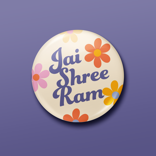 Jai Shree Ram | Pin Badge + Magnet