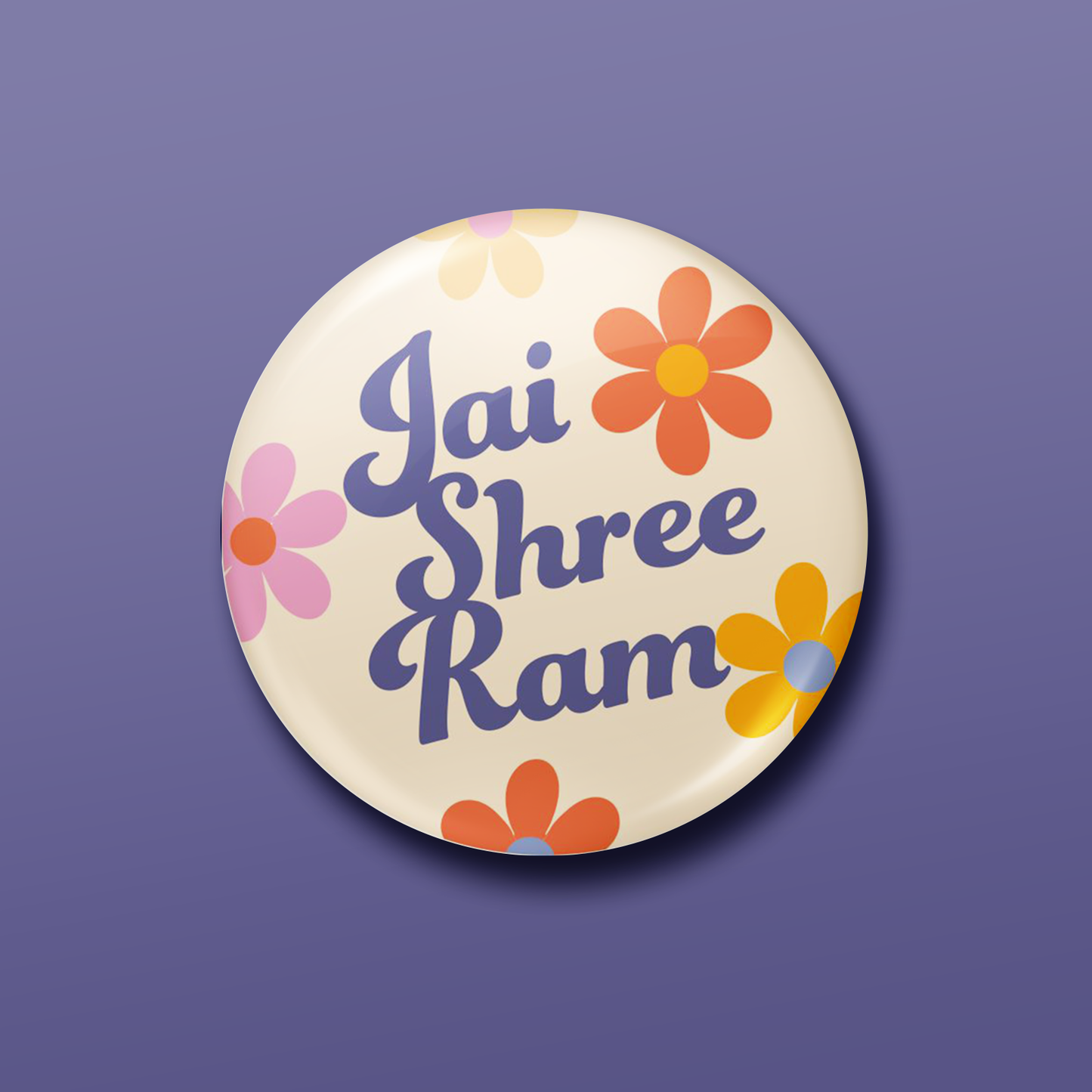 Jai Shree Ram | Pin Badge + Magnet