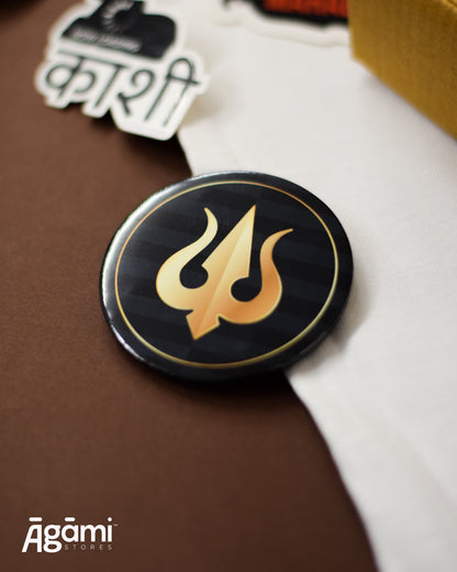 OM Vibes Shiva Pack | Round Neck T-shirt, Stickers & Badge