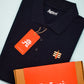 Mahakal Tilak Polo Neck T-shirt - Navy Blue | Regular Fit