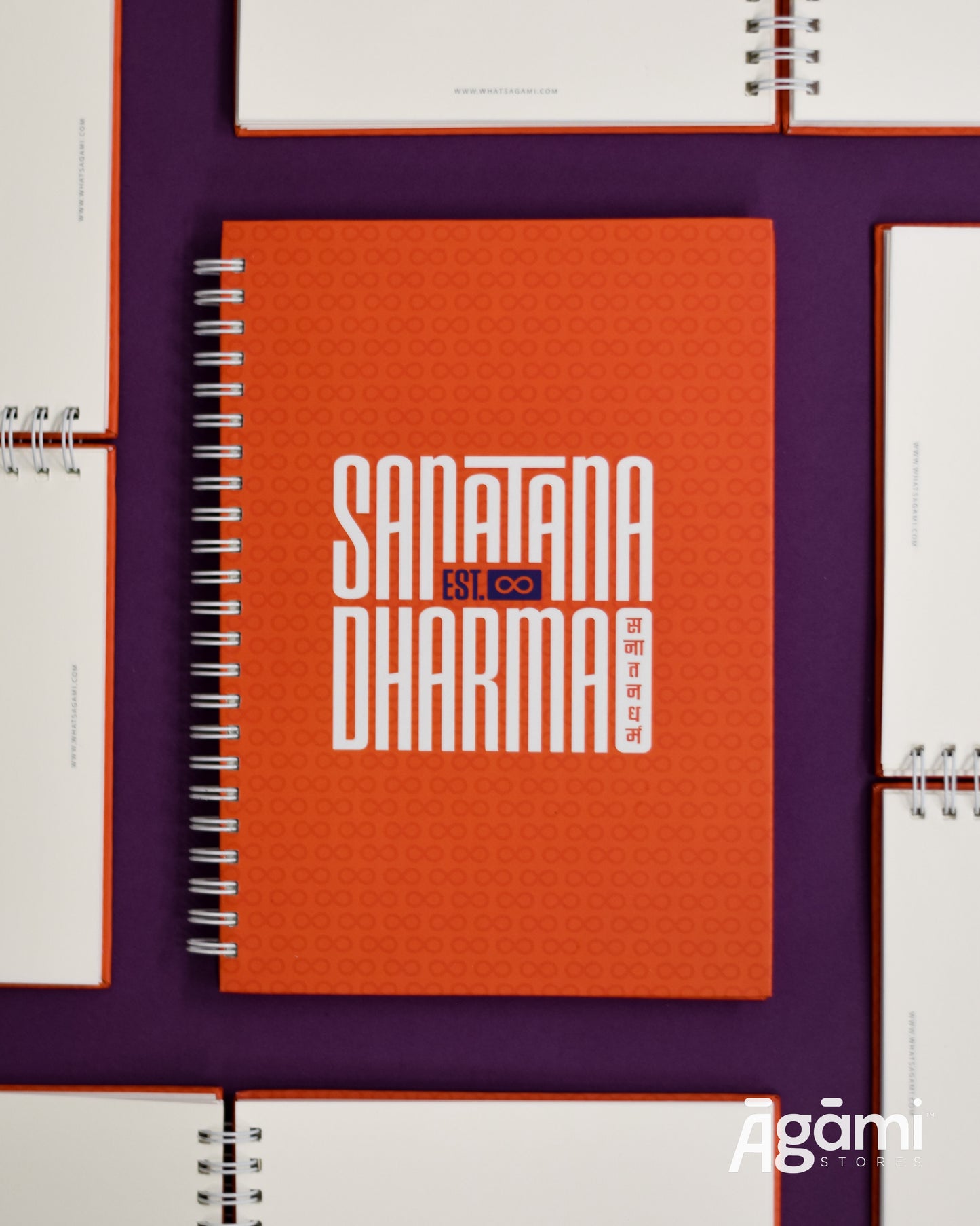 Sanātana Dharma A5 Spiral Notebook | Orange