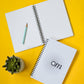 Om Vibes A5 Spiral Notebook | White