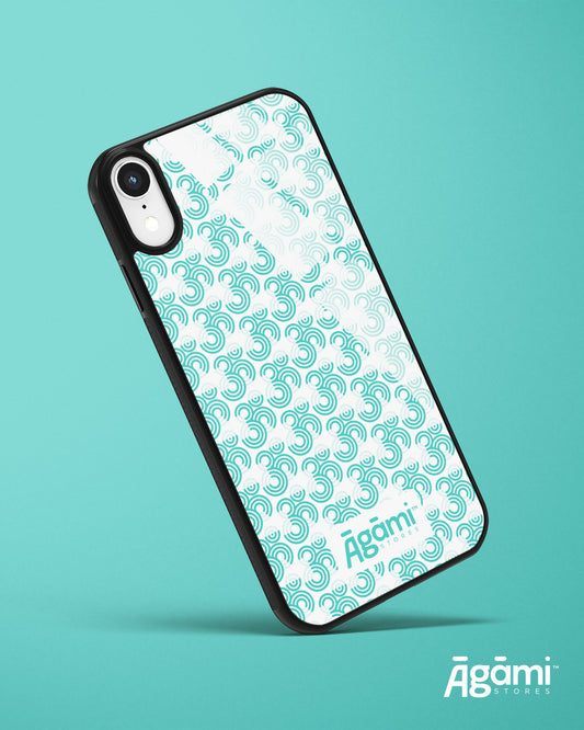 Om Pattern Aqua | Premium Glass Phone Cover