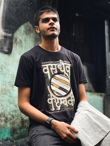 Vasudhaeva Kutumbakam - Black | Regular Fit